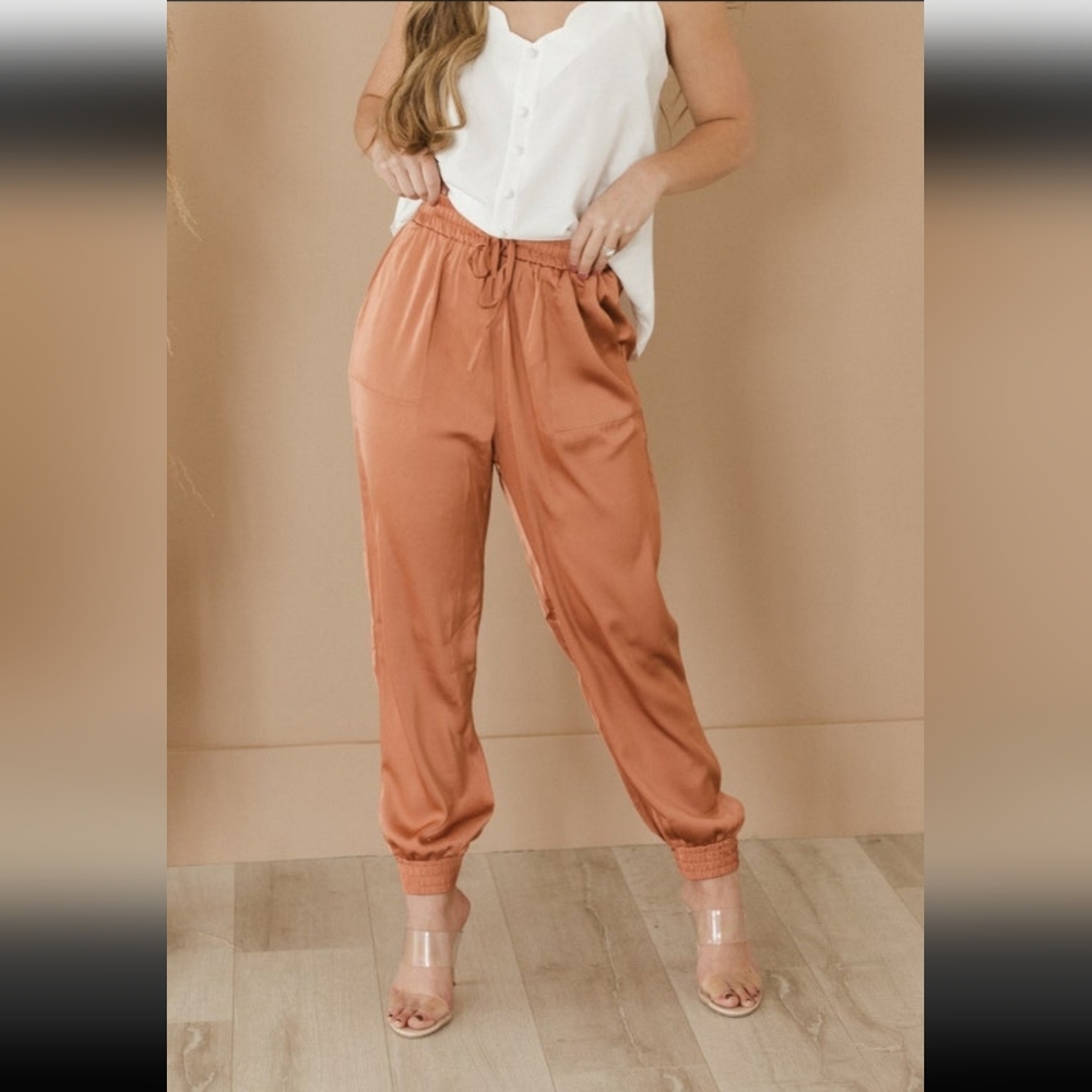 New Chic Satin Jogger Pants